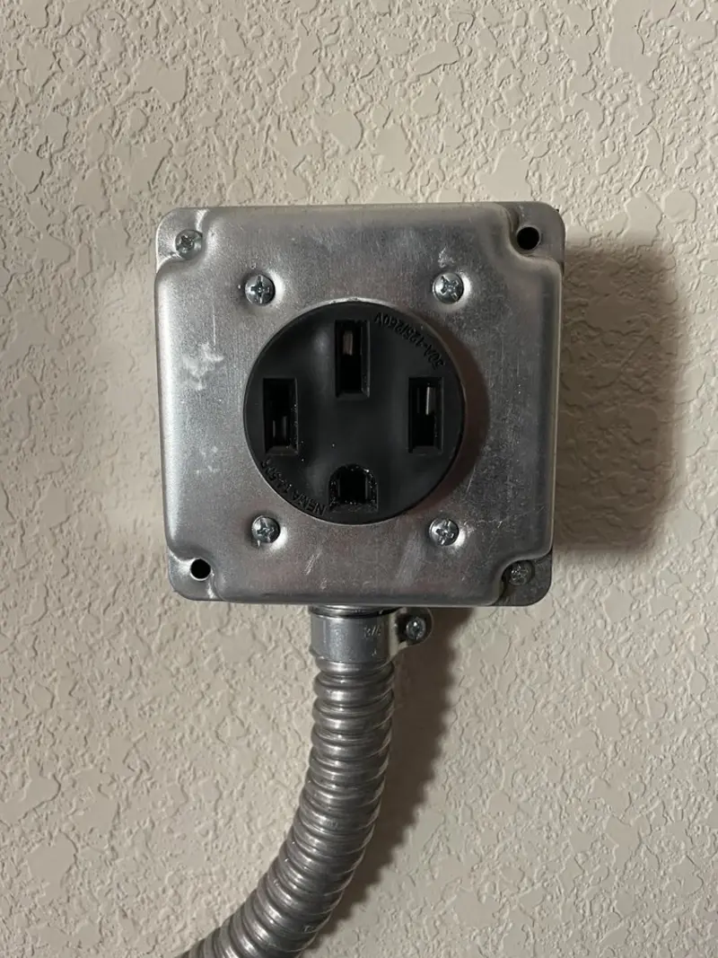 NEMA 14-50 outlet installed for Smart Home Electrical in East Allen